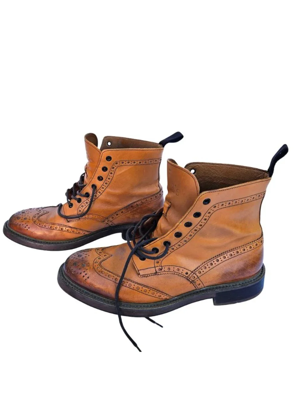 Mr. B's Gentlemen's Boutique for Aldo Brogue Ankle Boots Honey Brown Sz 9.5